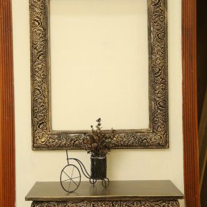 Goldish black small console and frame (005)